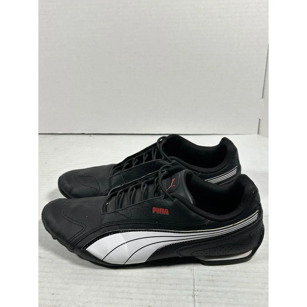 Puma Redon Bungee Mens 11.5 Black White Red Running Shoes 388167-02